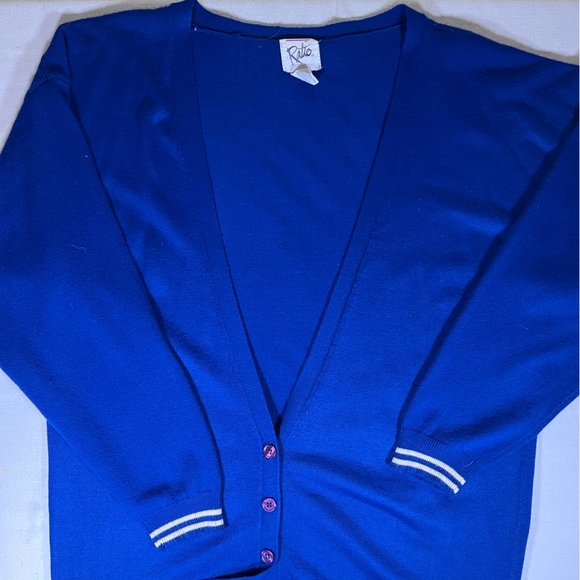 VINTAGE | RATIO Sweater Set | Blue | L - Picture 5 of 7